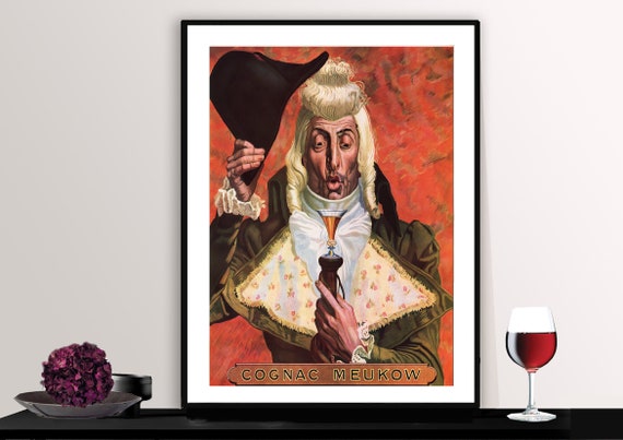 Cognac Meukow Brandy Vintage Poster Print