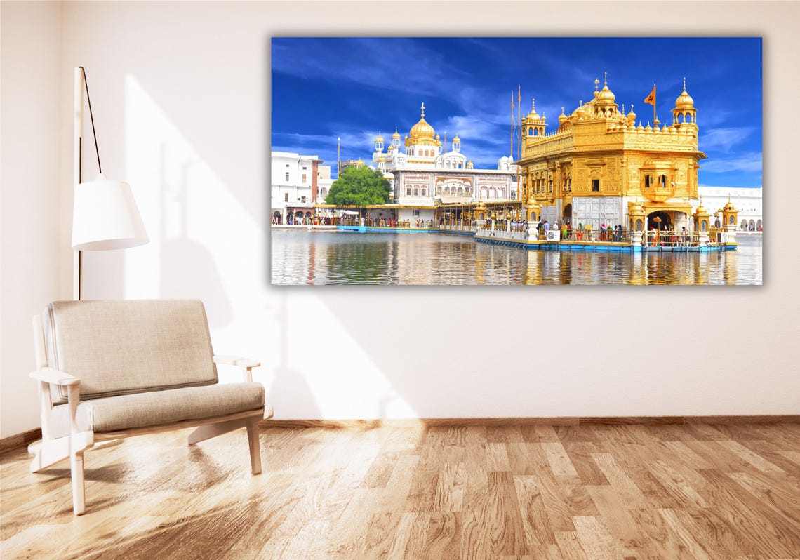 Golden Temple Amritsar India Reflected on Sacred Water Photo Poster - Image 2