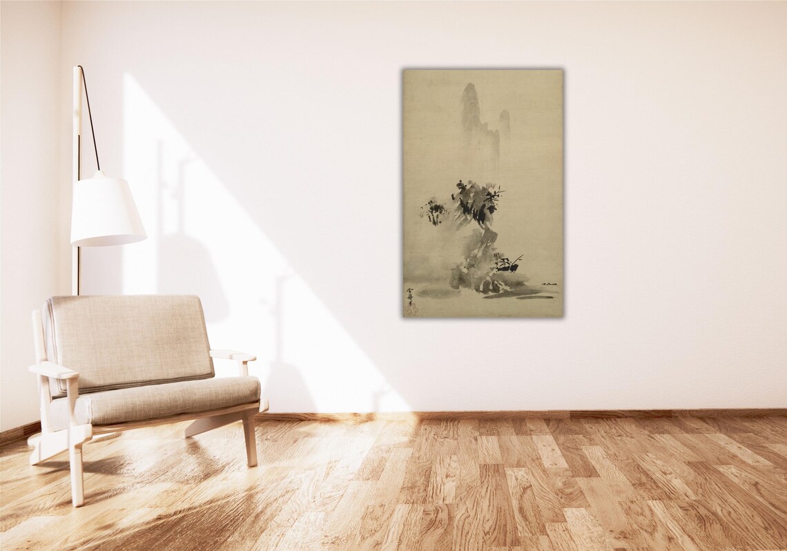 Japanese Landscape Wall Art Decor Haboku Sansui By Sesshu Toyo Japanese Art Japanese Wall Art Decor Sesshu Toyo Wall Art Print - Image 2