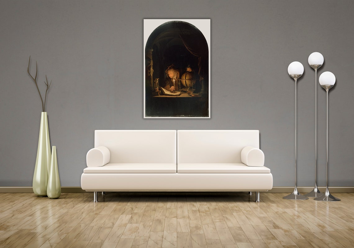 Gerrit Dou Astronomer by Candlelight Globe Night Scholar Art Poster - Image 2