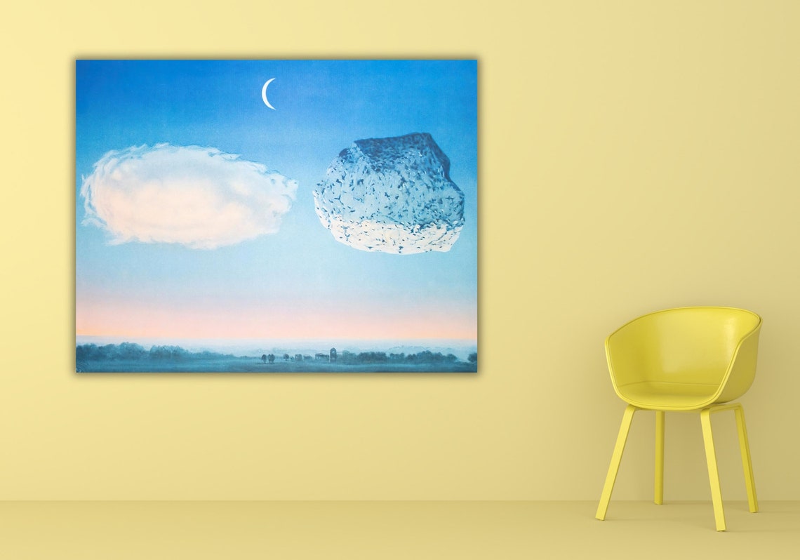 Rene Magritte The Battle of the Argonne Surreal Cloud Rock Poster - Image 3
