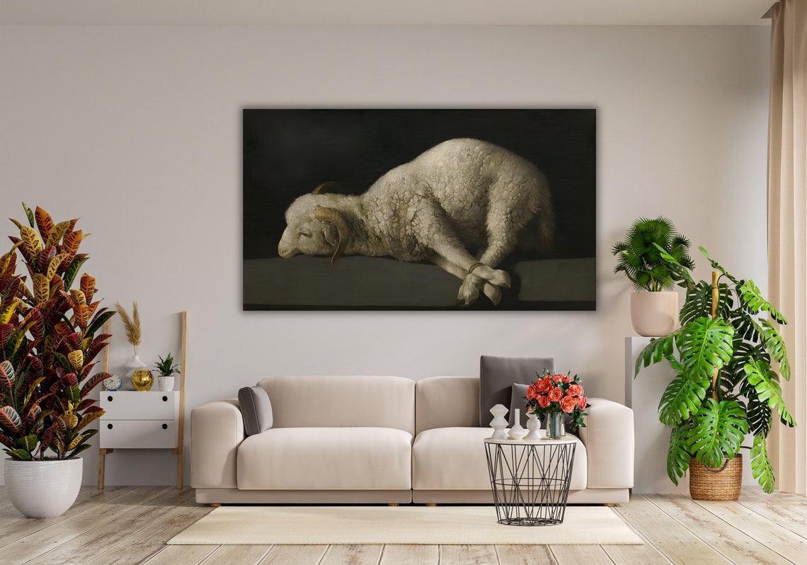 Francisco de Zurbaran Agnus Dei Bound Lamb Sacred Baroque Poster - Image 2