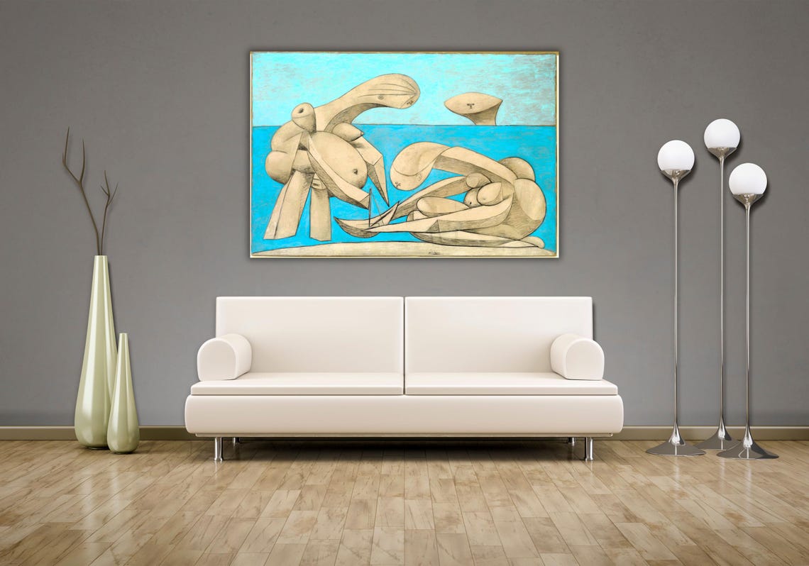 Pablo Picasso La Baignade 1937 Abstract Bathers Cubist Art Poster - Image 2