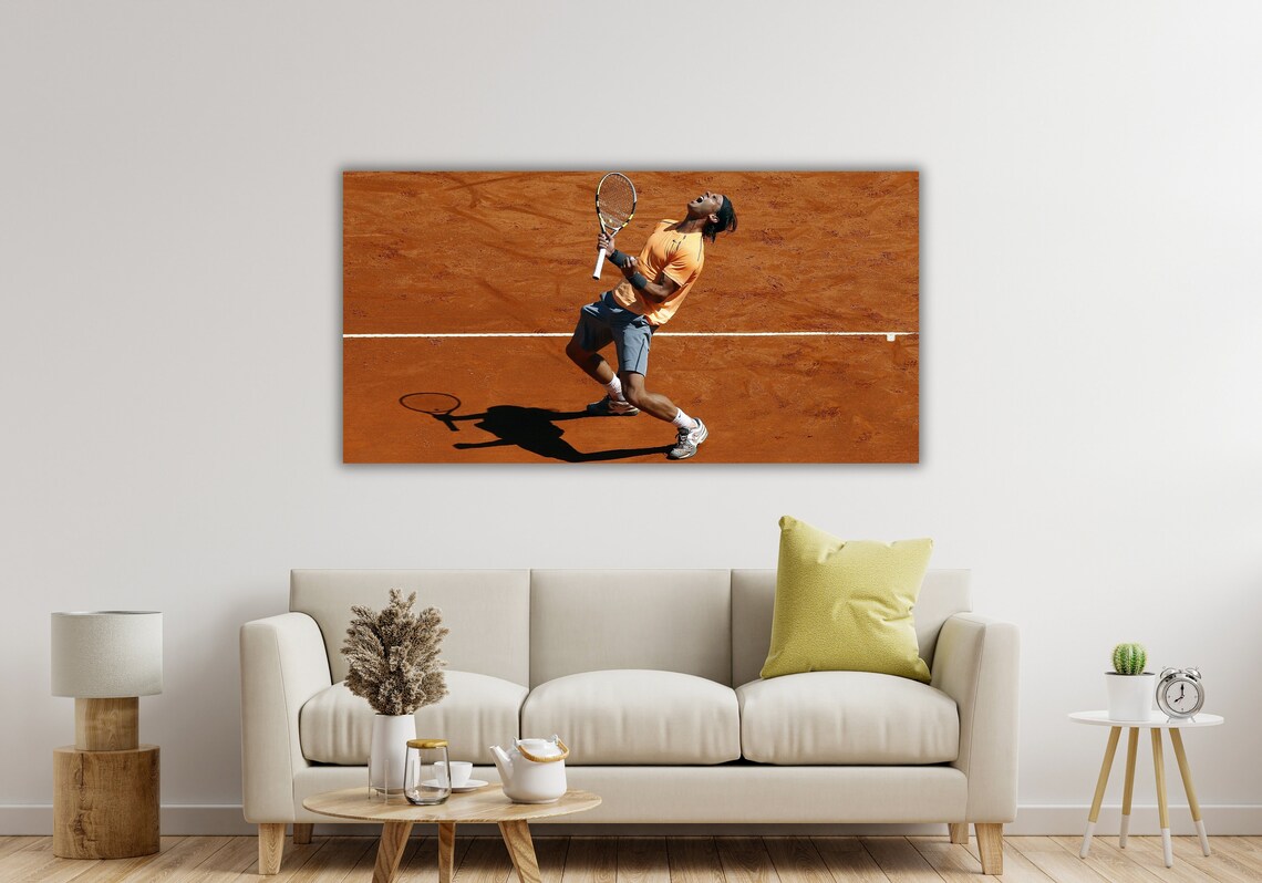 Rafael Nadal Clay Court Victory Celebration Tennis Art Poster - Image 3