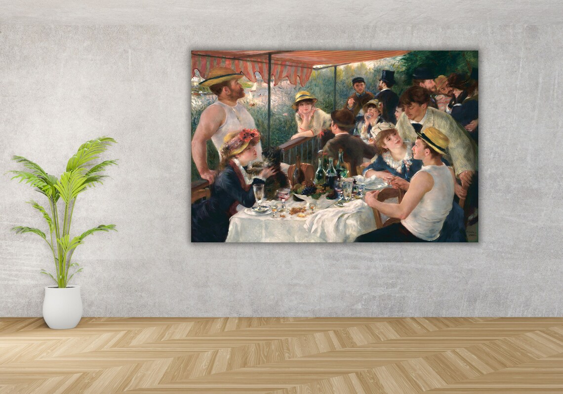 Pierre Renoir Luncheon of the Boating Party 1881 Impressionist Poster - Image 3