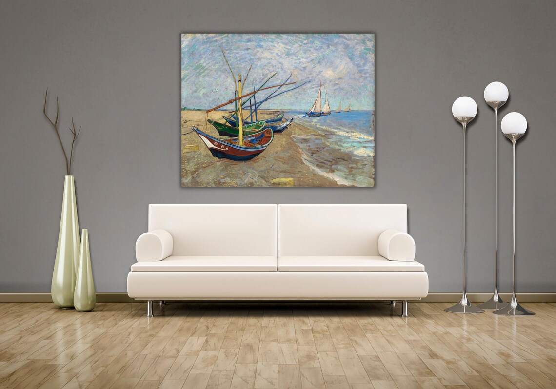 Van Gogh Fishing Boats on the Beach Saintes Maries 1888 Poster - Image 2