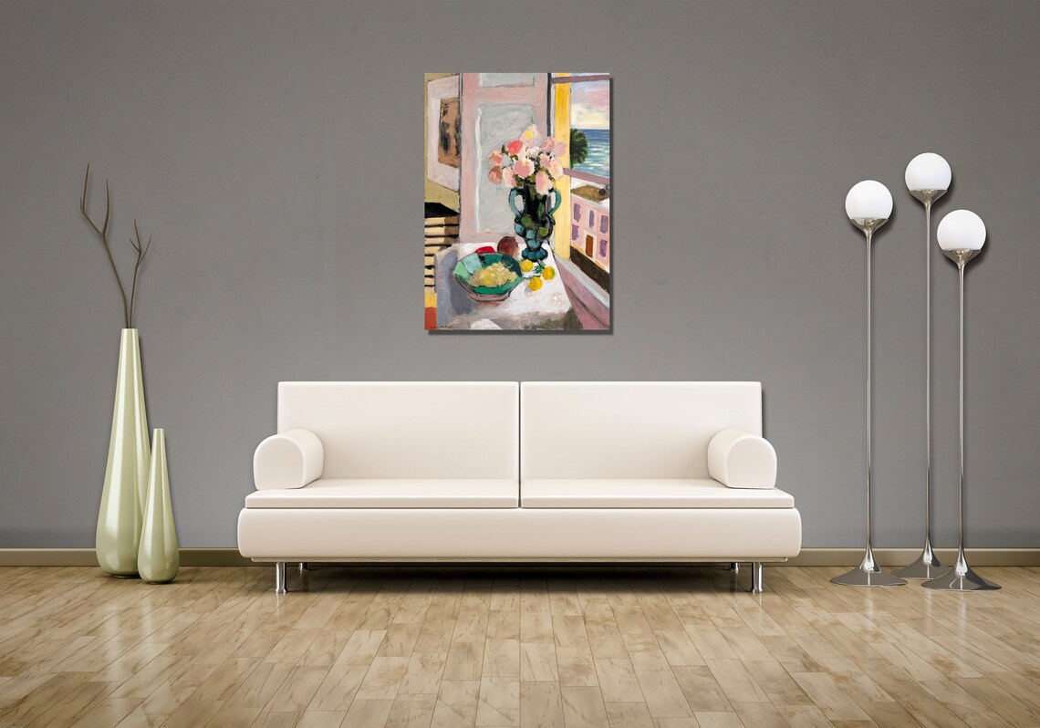 Henri Matisse Safrano Roses at the Window Floral Painting Poster - Image 3