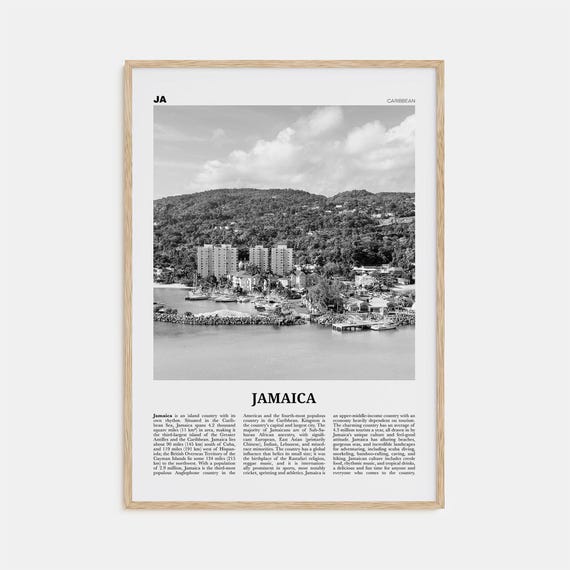 Jamaica Black and White No. 3 Travel Poster, Kingston