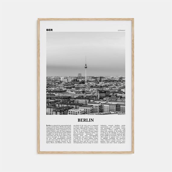 Berlin Black and White No. 2 Germany Travel Poster