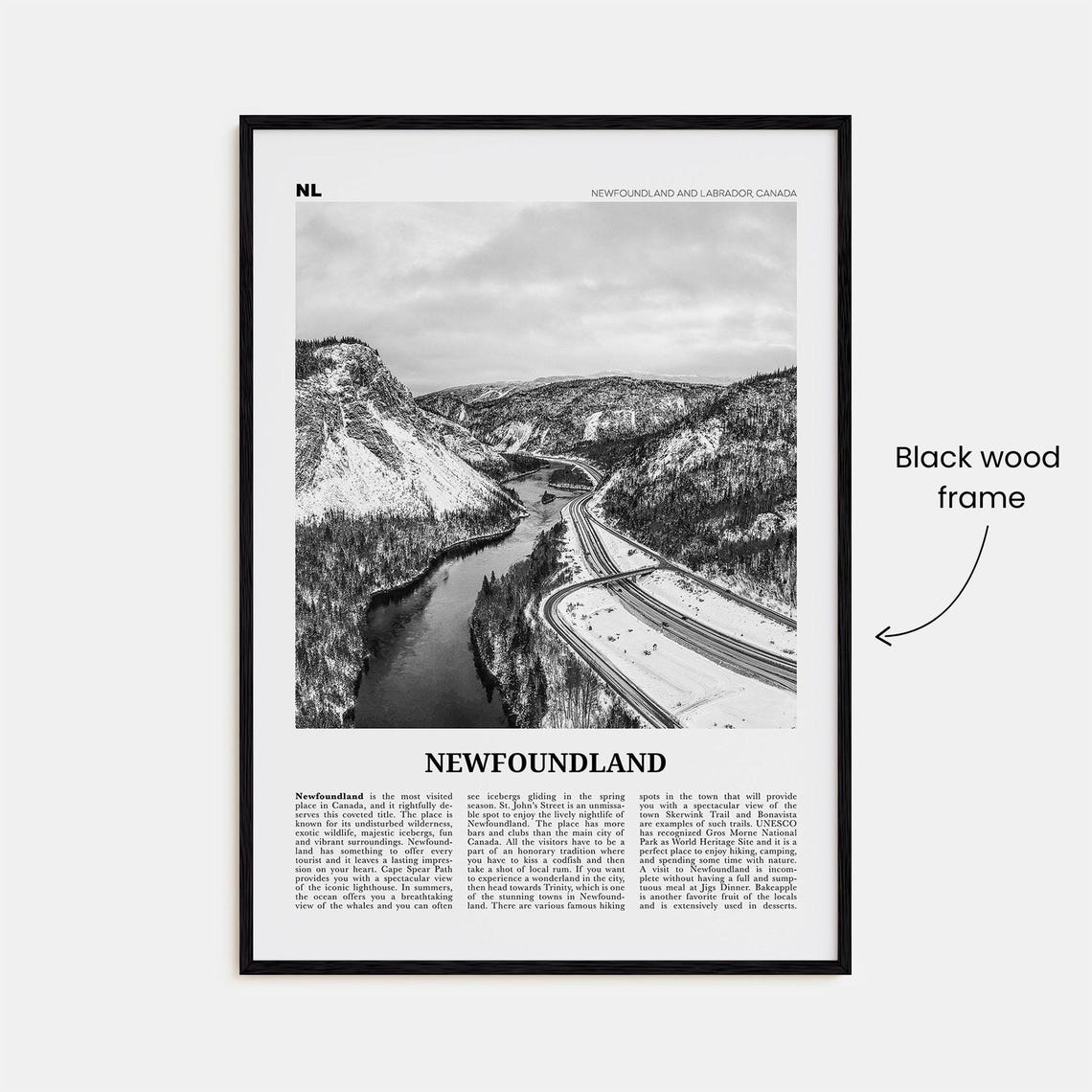 Newfoundland Black and White Wall Art, Canada - Image 3