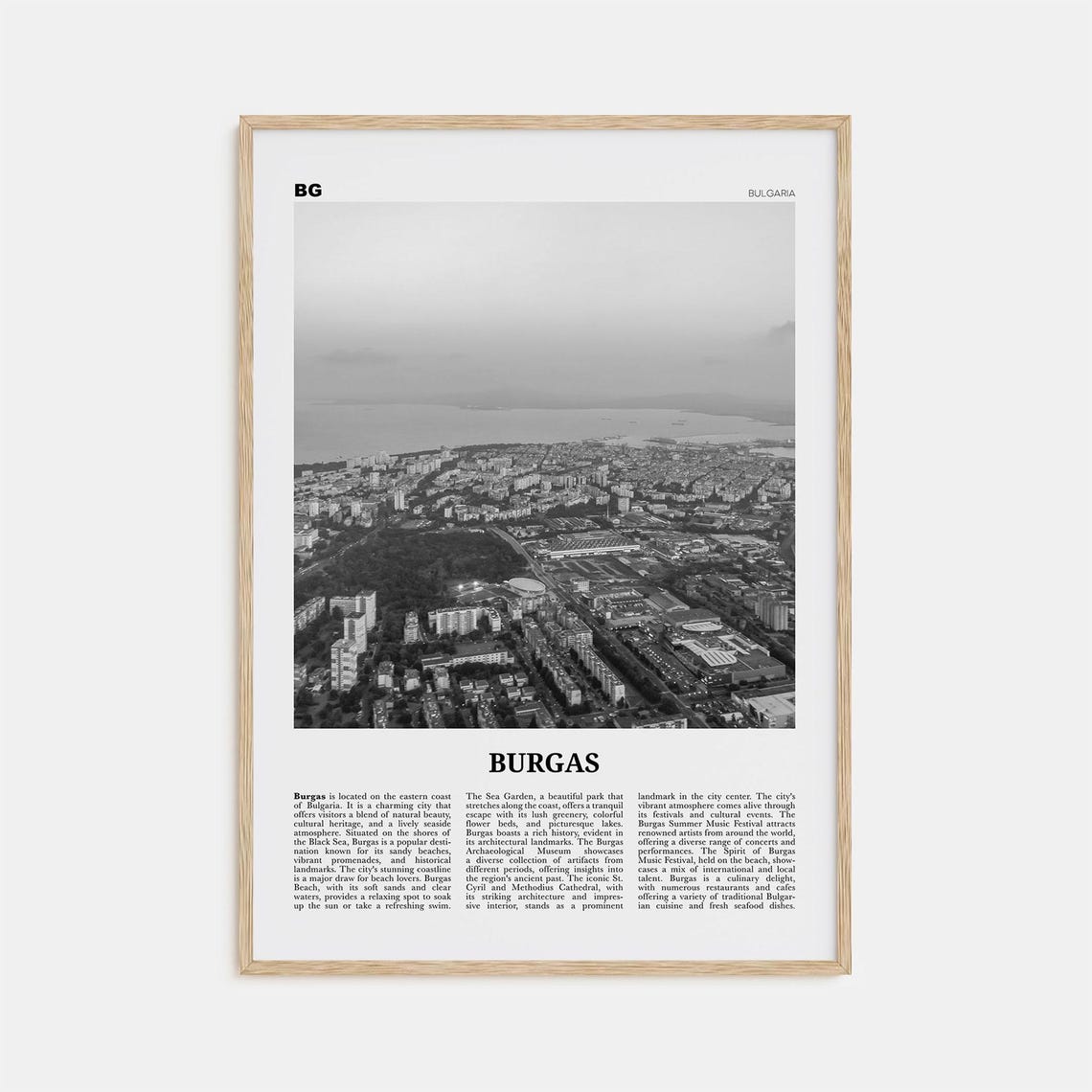 Burgas Print Black And White Burgas Wall Art Burgas Poster Burgas Photo Burgas Wall Dcor Burgas Map Bulgaria