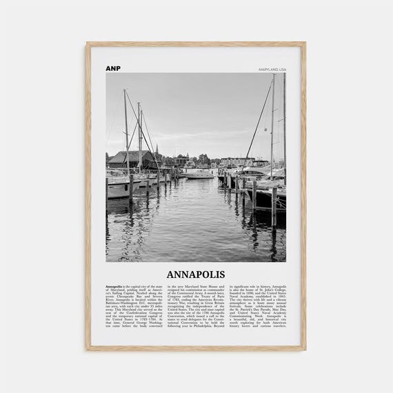 Annapolis Black And White No. 1 Travel Poster