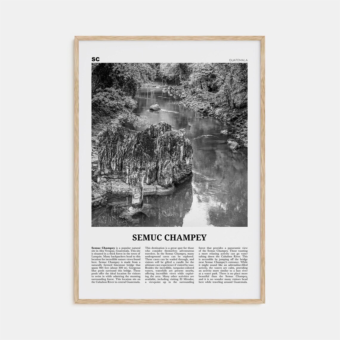 Semuc Champey, Guatemala Travel Poster