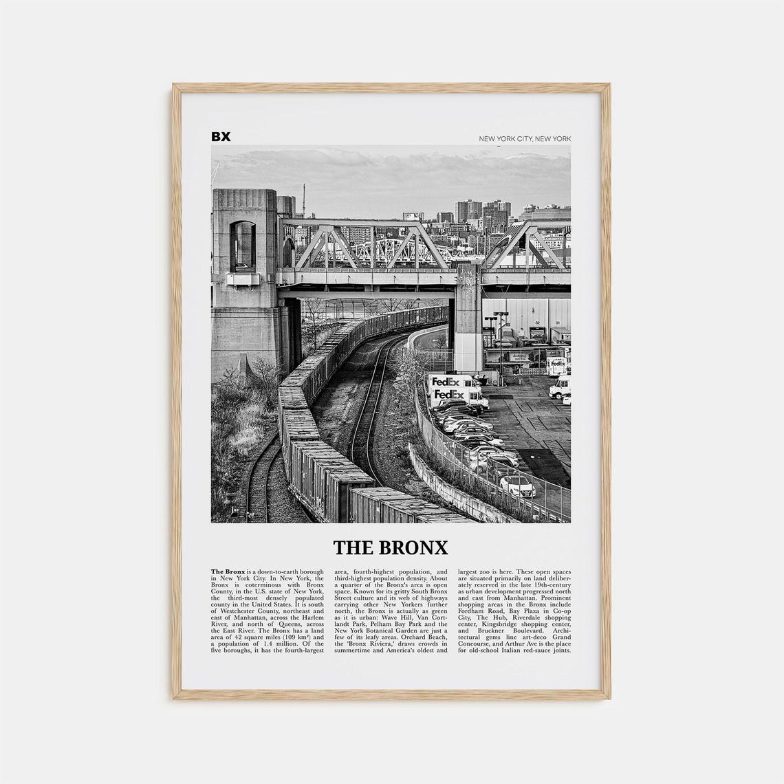 The Bronx Print Black And White No 2 The Bronx Wall Art The Bronx Poster The Bronx Photo New York Usa United States North America
