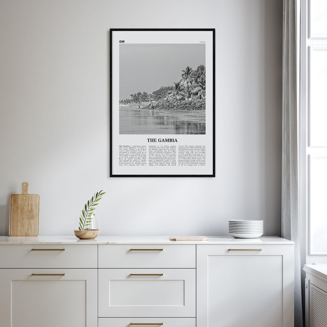 The Gambia Black And White Travel Poster, Africa - Image 2