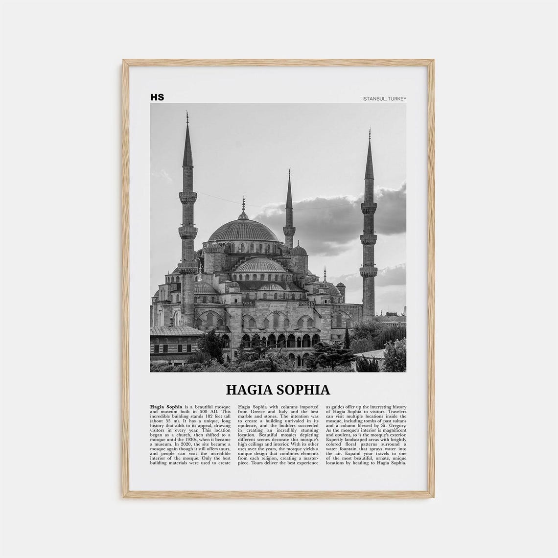 Hagia Sophia Print Black And White Hagia Sophia Wall Art Hagia Sophia Poster Hagia Sophia Photo Hagia Sophia Wall Dcor Istanbul Turkey