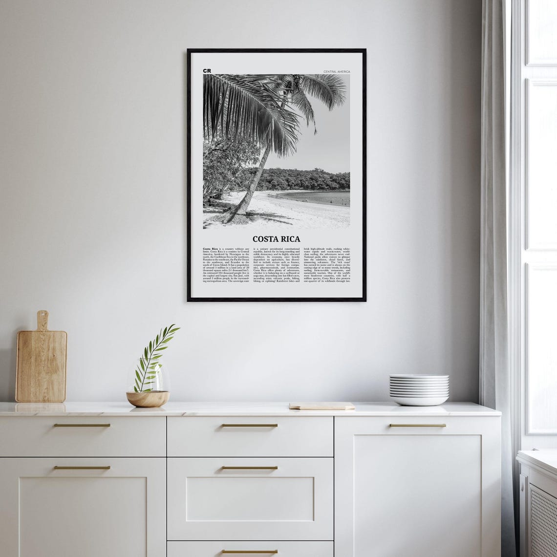 Costa Rica Black and White No. 2 Art Print - Image 2