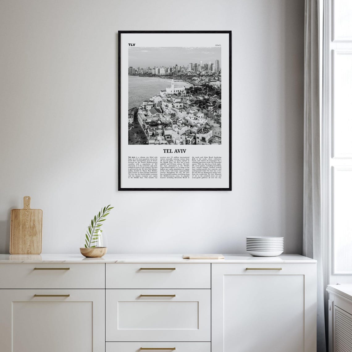 Tel Aviv Black And White No. 2, Travel Poster - Image 2
