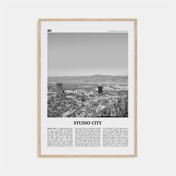 Studio City Travel Poster, Los Angeles California
