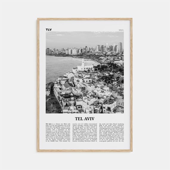 Tel Aviv Black And White No. 2, Travel Poster