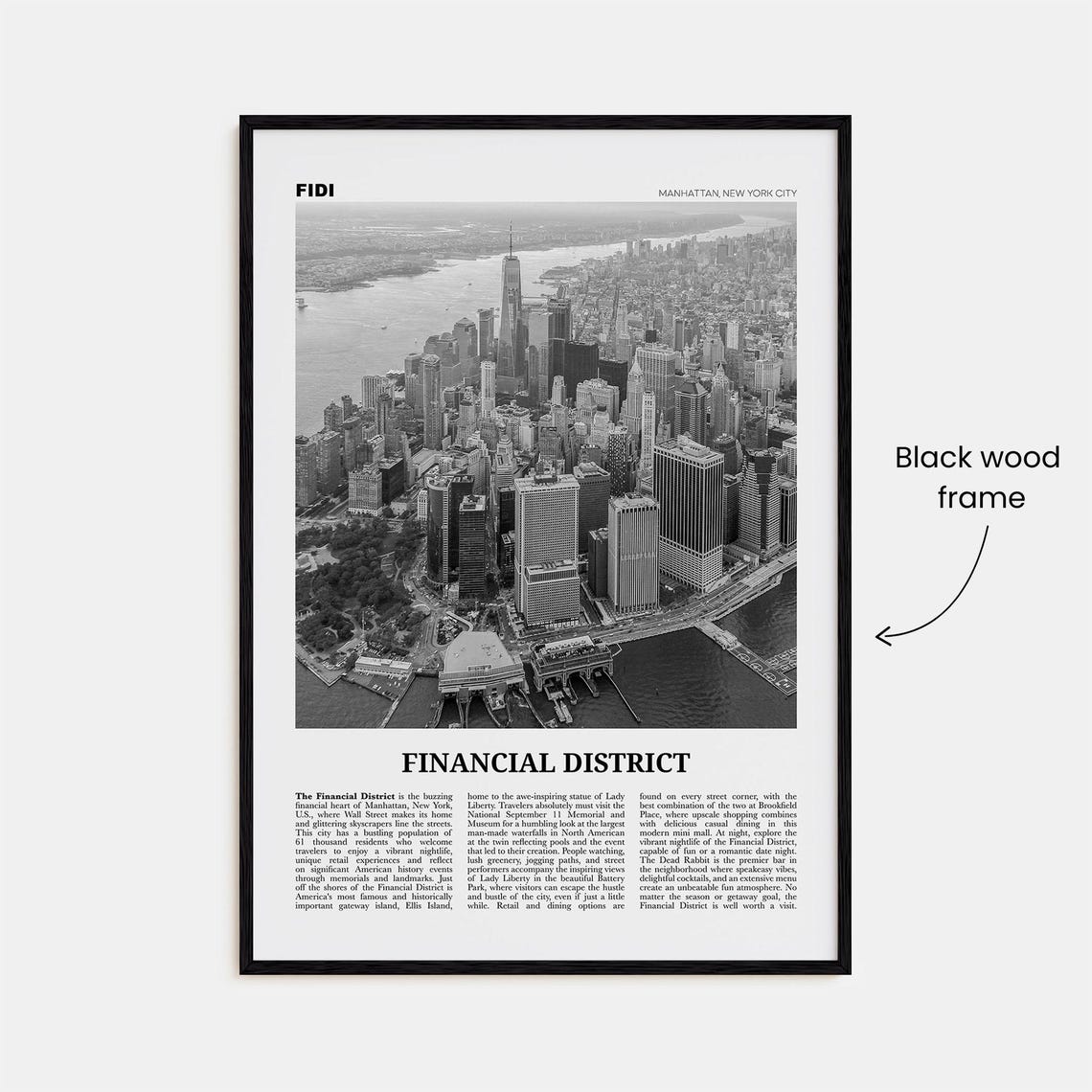 Financial District, New York City Travel Poster - Image 3