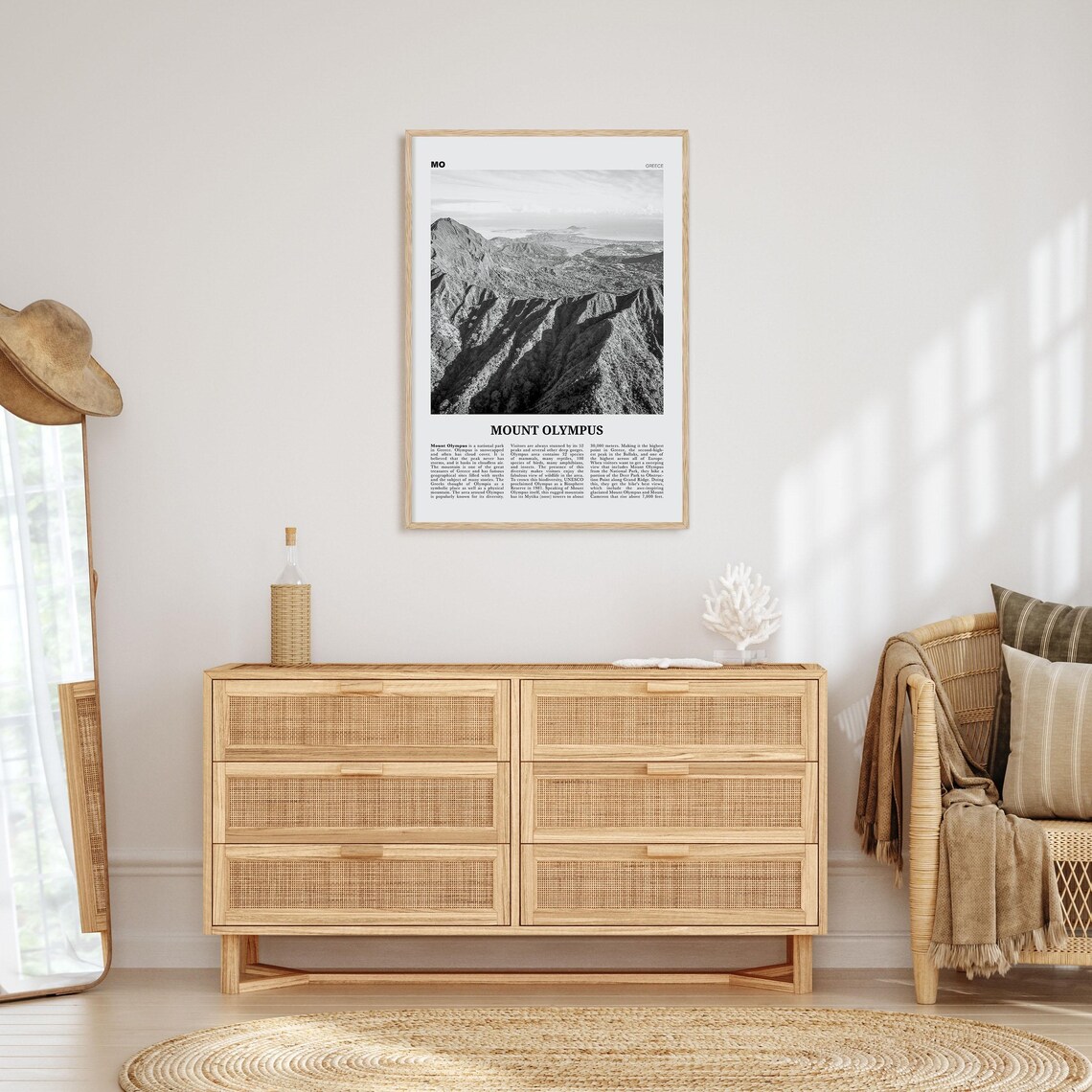 Mount Olympus Black and White Art Print, Greece - Image 4