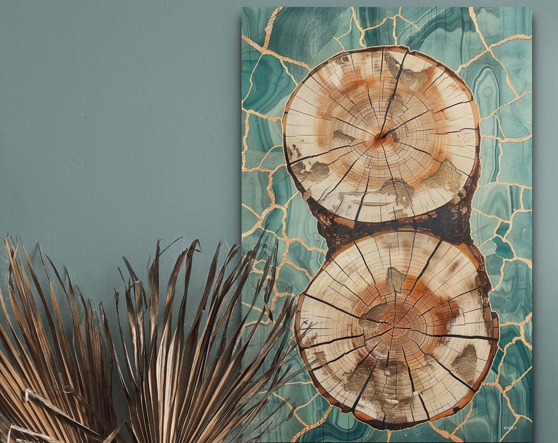 Abstract Tree Ring Nordic Art Print