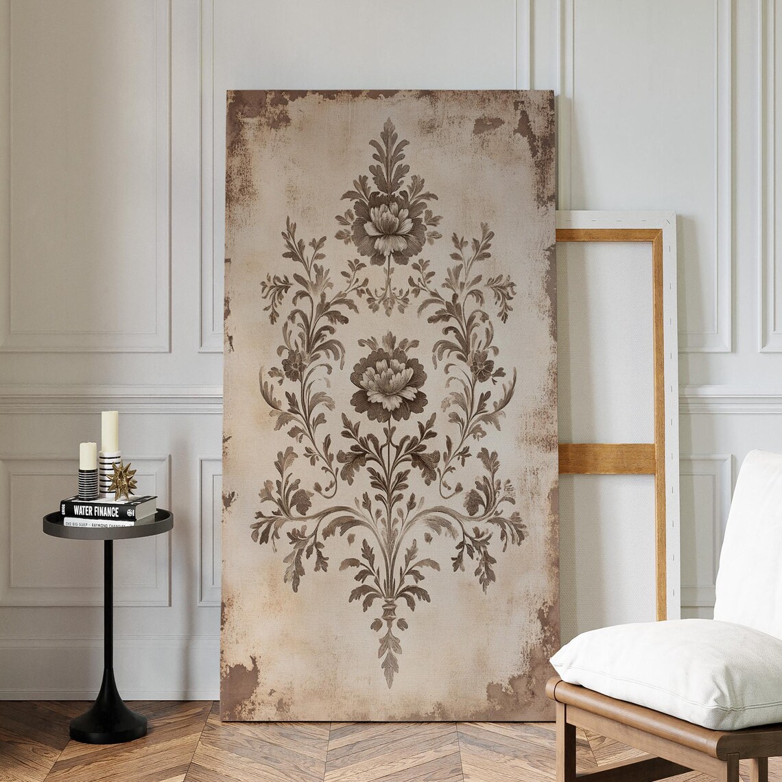 Vintage Botanical Floral Pattern, French Country Poster