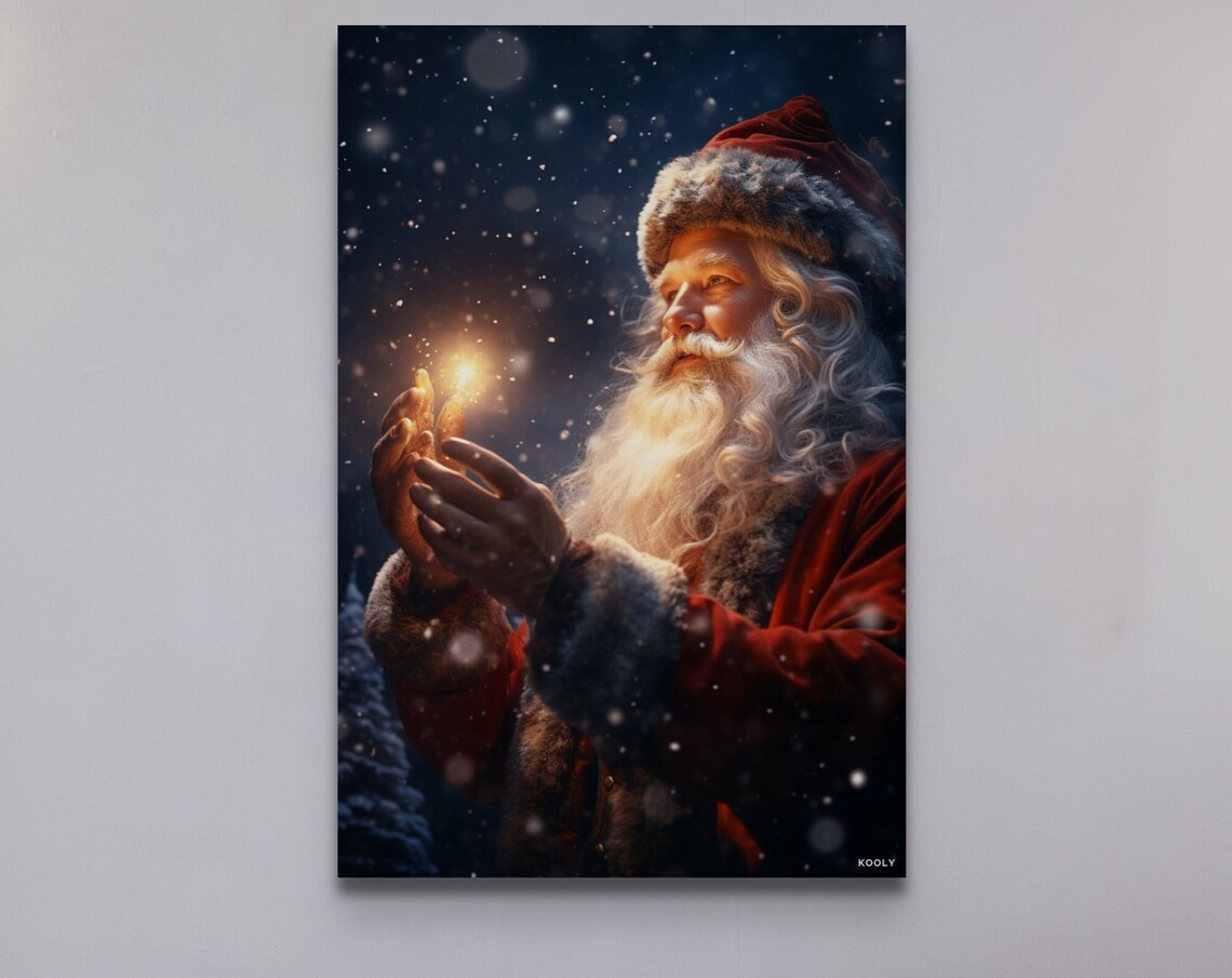 Magical Santa Christmas Art Print, Holiday Decor - Image 7