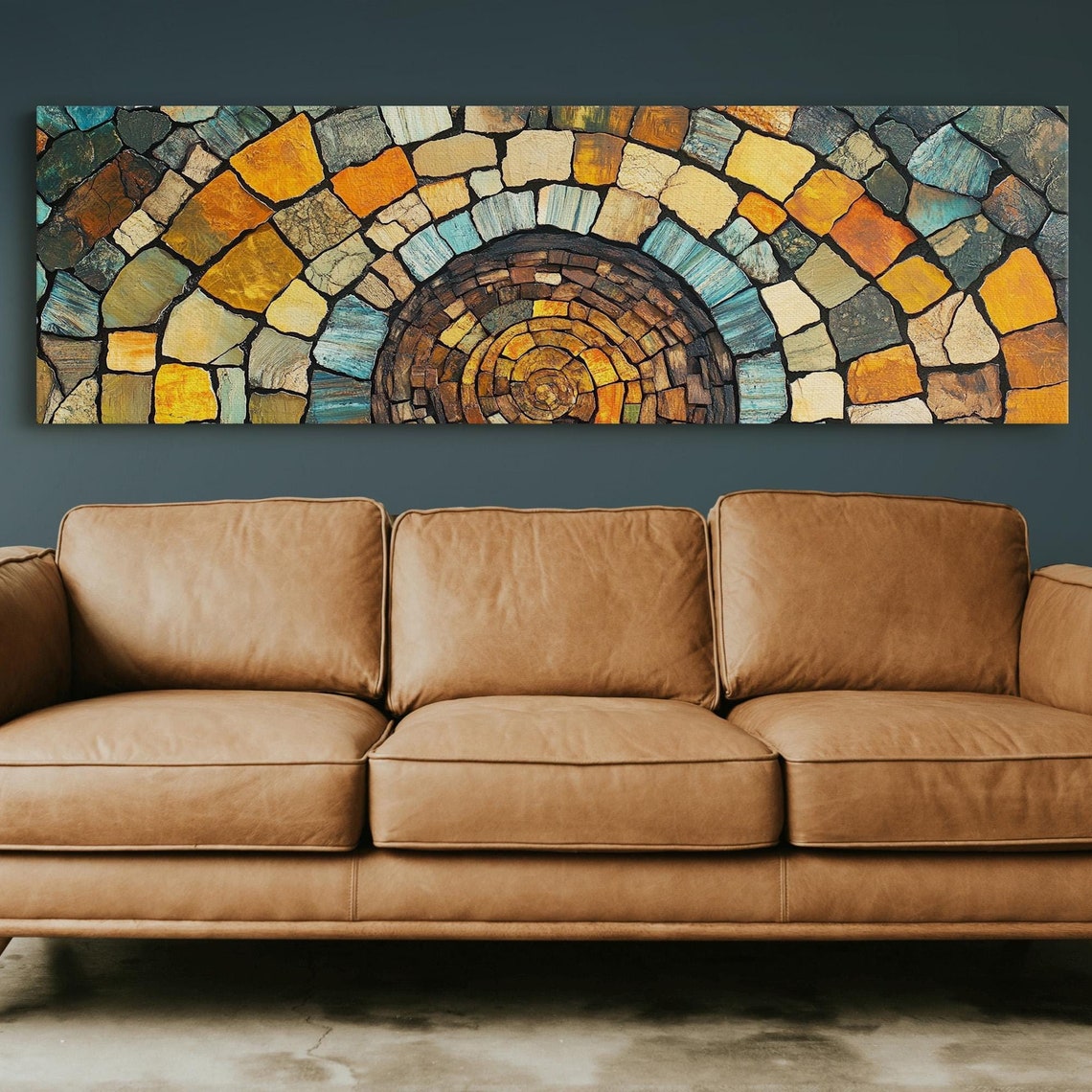 Stone Mosaic Arch Rustic Wall Decor Earthy Warm Tones Poster - Image 7