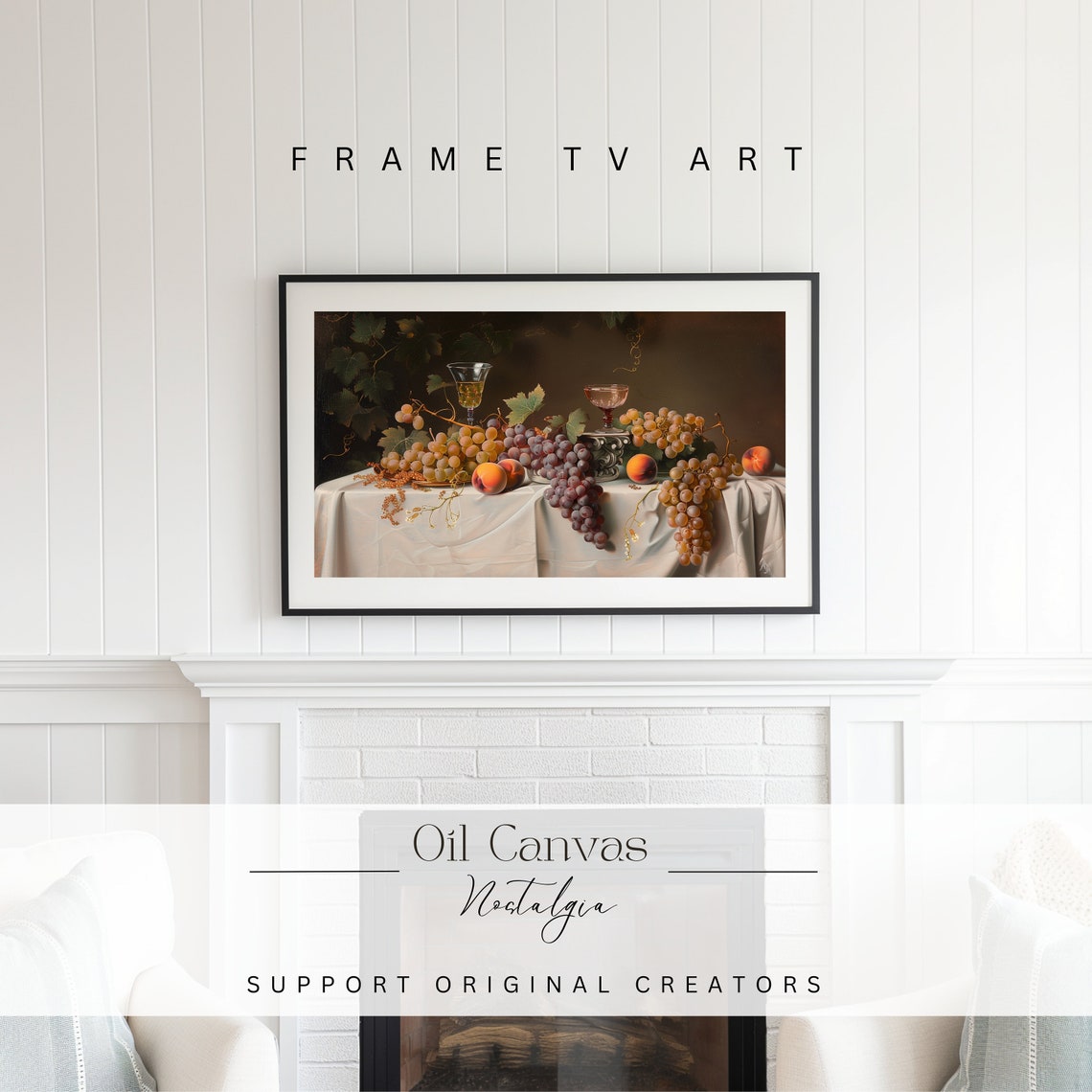 Country Kitchen Frame Tv Art Fine Art Vintage Still Life Decor Moody Black Autumn Wall Farmhouse Decor - Image 2