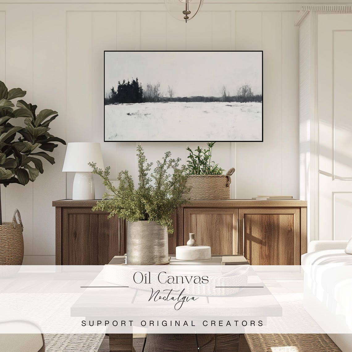 Frame Tv Art Winter Moody Abstract Minimalist Art - Image 3