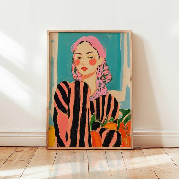 Matisse Poster Vintage Inspired Art Feminine Wall Fashion Print Dopamine Decor Girly Eclectic Maximalist