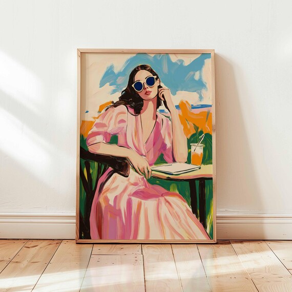 Bold Fauvist Wall Art Modern Colorful Expressionist Print Feminine Abstract Painting Eclectic Maximalist Poster Vibrant Home Decor