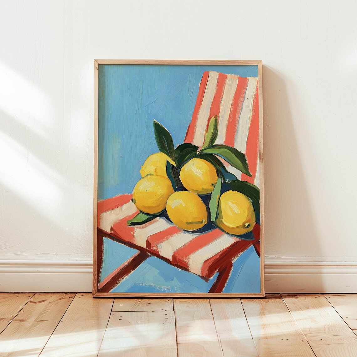 Matisse-Inspired Lemon Art Print, Maximalist Decor