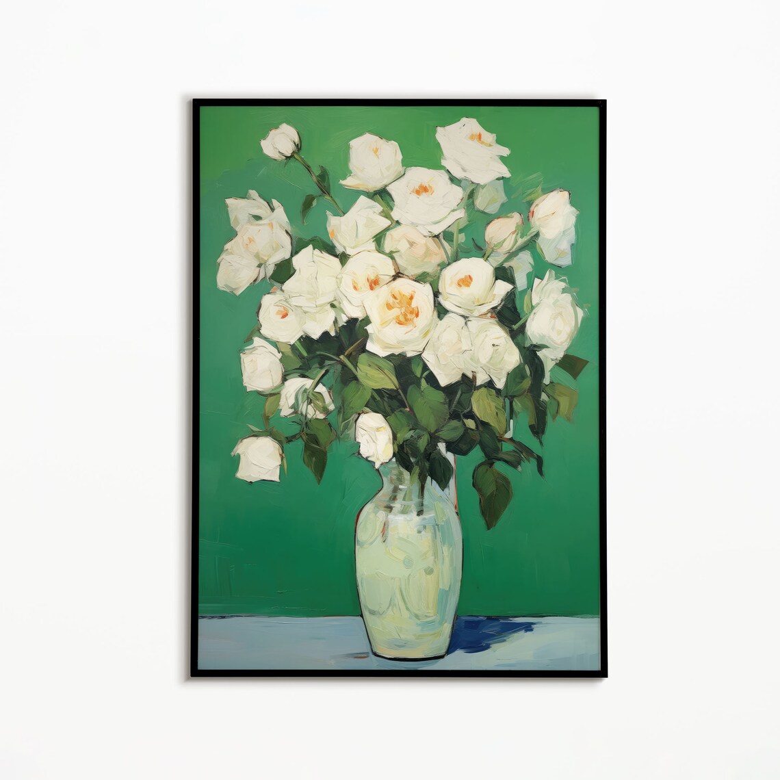 Botanical Vase Flowers Still Life Vintage Art Print - Image 3