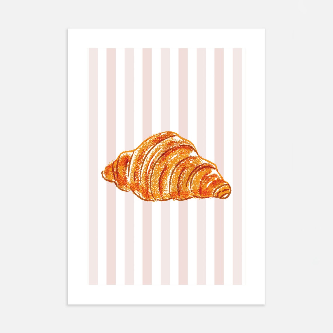 Croissant Wall Art Print Kitchen Wall Art Trendy Home Decor Food Print Art Retro Prints - Image 3