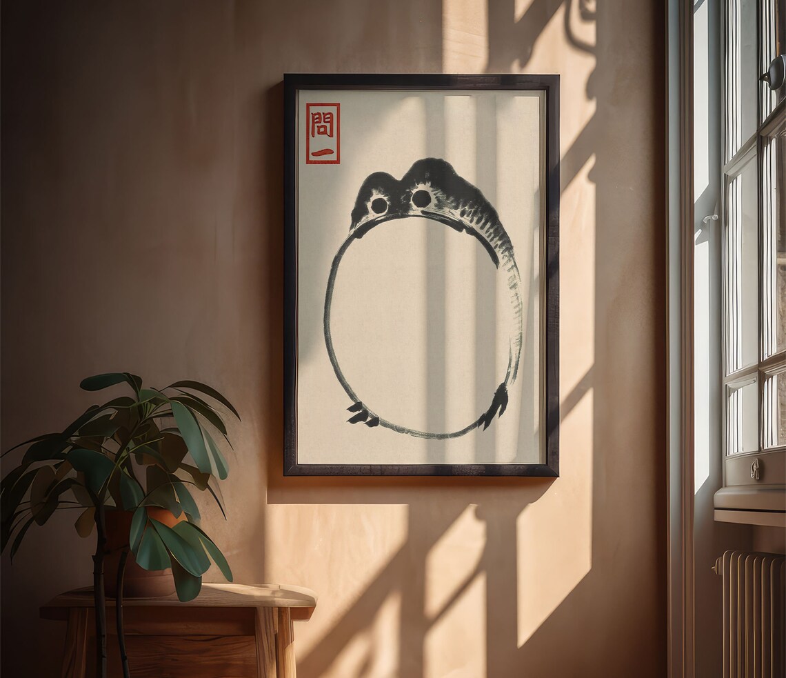 Matsumoto Hoji Frog 1814 Japanese Woodblock Ukiyo E Art Poster - Image 3