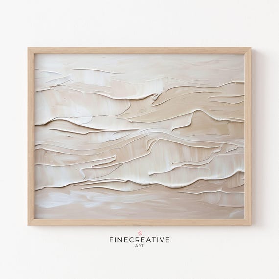 Abstract Lines Print Beige Colored Painting Wall Art Modern Minimalist Home Decor Textured Art Instant A09