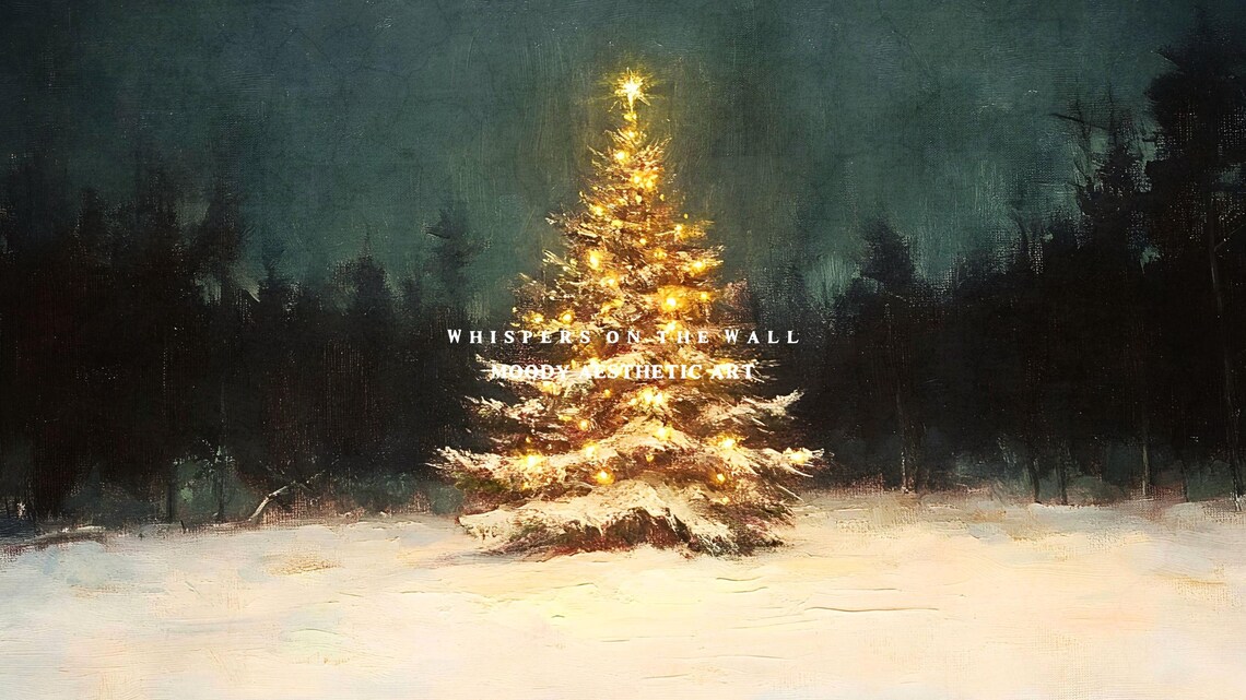 Nostalgic Christmas Tree Holiday Wall Art Print - Image 6