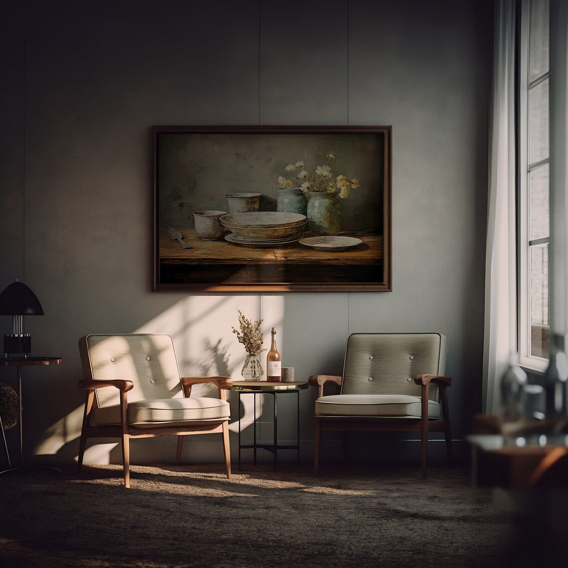 Vintage Kitchen Art Print, Moody Farmhouse Decor - Image 5