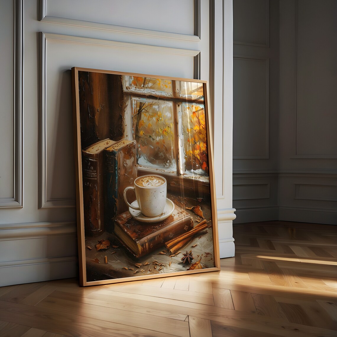 Books and Coffee Dark Academia Art Print - Image 2