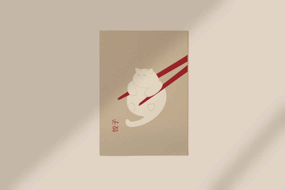 Cat Dumpling Art Print, Cat Lover Decor - Image 3