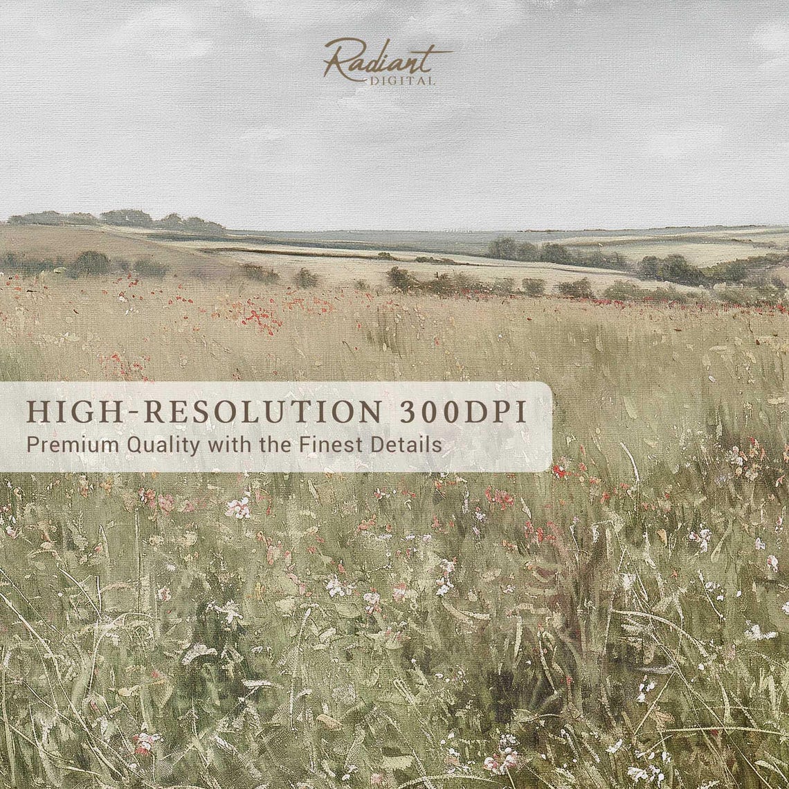 Pastoral Landscape Frame Tv Art Spring Meadow Hills Tranquil Nature Art For Tv Green Field Tv Art Country Landscape Farmhouse Tv Art - Image 5