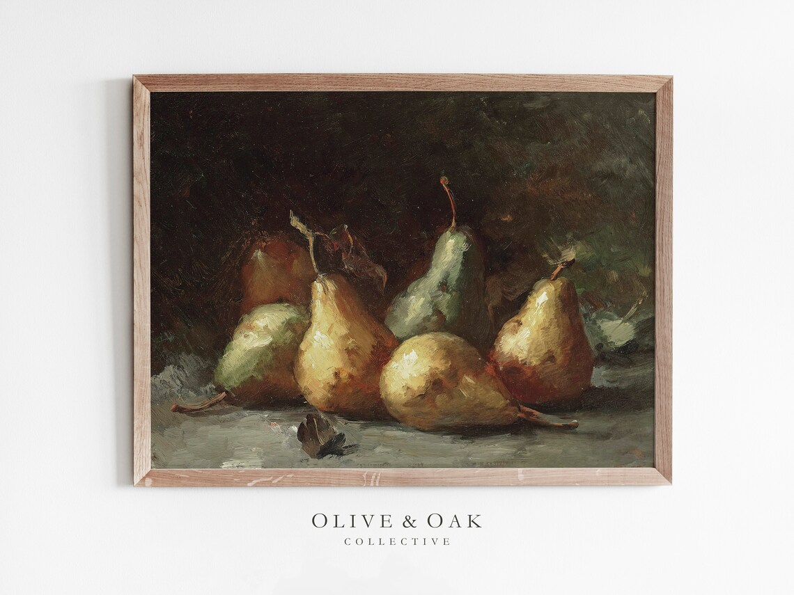 Moody Still Life Fruit Pear Art Print