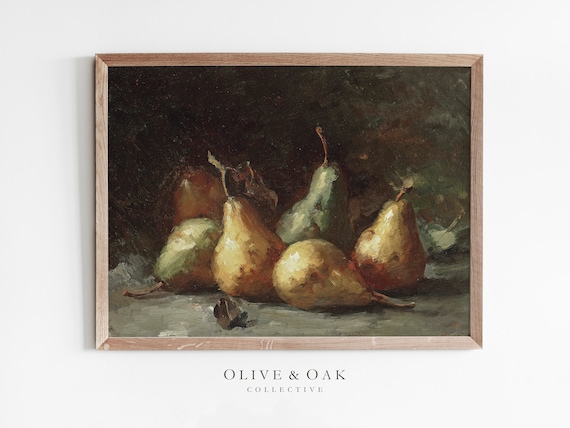 Moody Still Life Fruit Pear Art Print