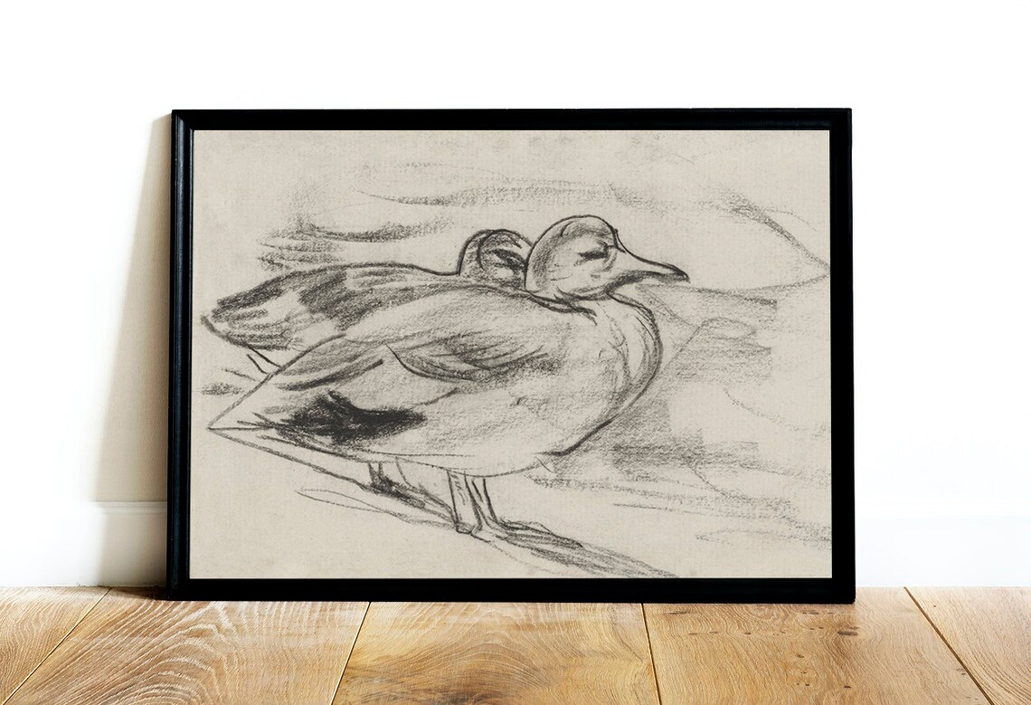 Vintage Duck Sketch Art Print, Rustic Farmhouse Decor - Image 3