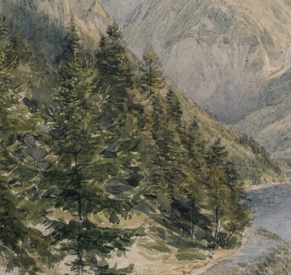Rustic Cabin Painting, Mountain Landscape Art Print - Image 3