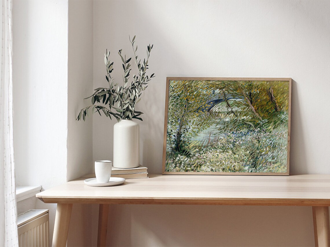 Spring Landscape Painting, Soft Green Nursery Decor - Image 2
