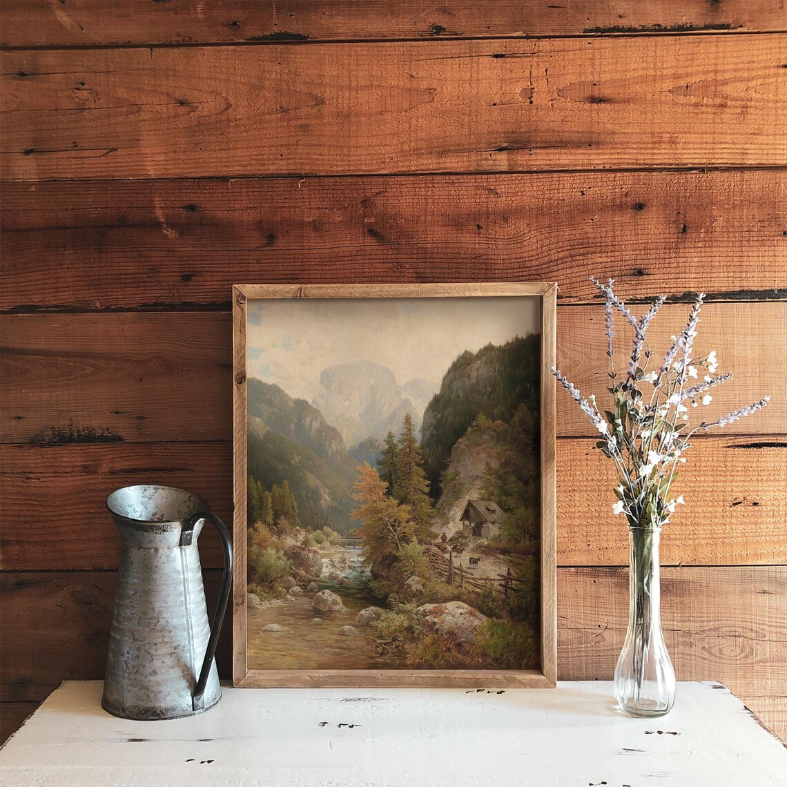 Autumn Muted Landscape Painting, Fall Decor Art Print - Image 2